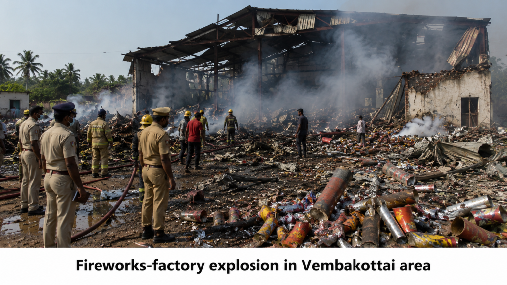 Fireworks-factory explosion in Vembakottai area
