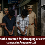 Two youths arrested for damaging a surveillance camera in Aruppukottai