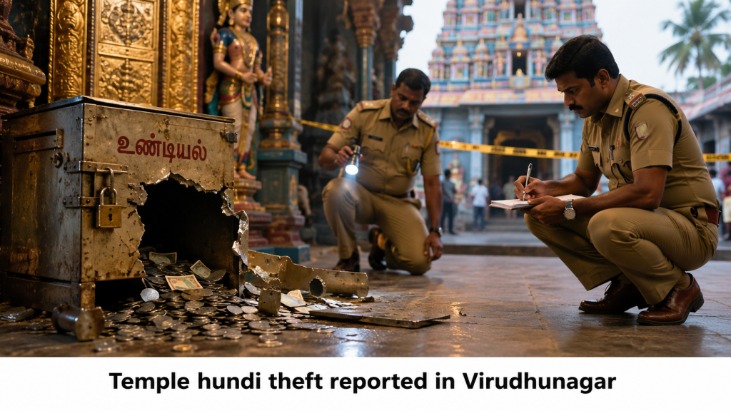 Temple hundi theft reported in Virudhunagar