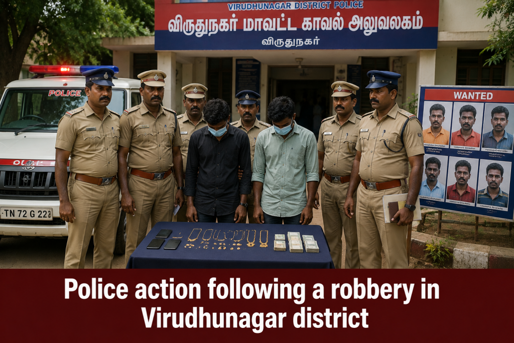 Police action following a robbery in Virudhunagar district